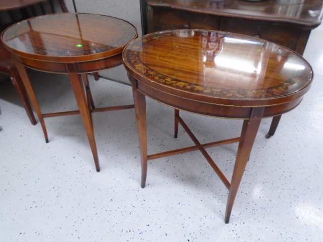 Pair of Oval Side Tables
